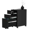 imageYITAHOME 3Drawer Metal Filing Cabinet Office Drawers with Keys Compact Slim Portable File Cabinet PreBuilt Office Storage Solution for A4LetterLegal BlackBlack