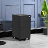 imageYITAHOME 3Drawer Metal Filing Cabinet Office Drawers with Keys Compact Slim Portable File Cabinet PreBuilt Office Storage Solution for A4LetterLegal BlackBlack