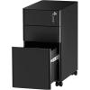imageYITAHOME 3Drawer Metal Filing Cabinet Office Drawers with Keys Compact Slim Portable File Cabinet PreBuilt Office Storage Solution for A4LetterLegal BlackBlack
