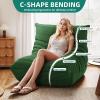 imageYITAHOME Bean Bag Chairs for Adults Giant Lazy Floor Sofa with Memory Foam Comfy Cordury Fireside Chair Beanbags for Living Room Apartment Dorm Office GreenGreen