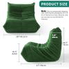imageYITAHOME Bean Bag Chairs for Adults Giant Lazy Floor Sofa with Memory Foam Comfy Cordury Fireside Chair Beanbags for Living Room Apartment Dorm Office GreenGreen
