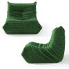 imageYITAHOME Bean Bag Chairs for Adults Giant Lazy Floor Sofa with Memory Foam Comfy Cordury Fireside Chair Beanbags for Living Room Apartment Dorm Office GreenGreen