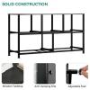 imageYITAHOME Dresser with 5 Drawers  Fabric Storage Tower Organizer Unit for Bedroom Living Room Closets  Sturdy Steel Frame Wooden TopBlack Grey