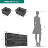 imageYITAHOME Dresser with 5 Drawers  Fabric Storage Tower Organizer Unit for Bedroom Living Room Closets  Sturdy Steel Frame Wooden TopBlack Wood Grain