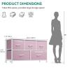 imageYITAHOME Dresser with 5 Drawers  Fabric Storage Tower Organizer Unit for Bedroom Living Room Closets  Sturdy Steel Frame Wooden TopPink