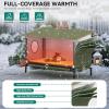 imageYITAHOME Heated Outdoor Cat House for Winter Insulated Waterproof Feral Cat Shelter with Heating Pad ampamp Escape Door Warm Covered Kitty House for Stray and Pet CatsGreen