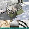 imageYITAHOME Heated Outdoor Cat House for Winter Insulated Waterproof Feral Cat Shelter with Heating Pad ampamp Escape Door Warm Covered Kitty House for Stray and Pet CatsGreen