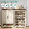 imageYITAHOME Farmhouse Shoe Cabinet with Doors 6Tier Shoe Storage Cabinet with Adjustable Shelves Wooden Shoe Rack Organizer for Entryway Hallway Mudroom Off White