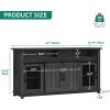 imageYITAHOME Farmhouse Sideboard Buffet Cabinet 63quot Farmhouse Storage Cabinet with Sliding Barn Doors and Visual Grid Doors Coffee Bar Cabinet for Kitchen ampamp Living Room Dark Grey