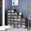 imageYITAHOME Stackable Shoe Storage Organizers and Containers  18 PCS Medium Size Boxes With Drawers  BlackBlack