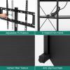 imageYITAHOME TV Stand with Mount for Living Room LED Corner TV Stand for 7065 Inch TV with Power Outlets LED Entertainment Center with TV Mount for Gaming Space Black Carbon Fiber