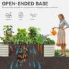 imageYITAHOME 17quot Tall 6 in 1 Large Raised Garden Bed Kit 65x2x14ft Galvanized Metal Planter Box with Gloves ampamp Safety Rubber Outdoor Above Ground Planters for Plants Vegetables Flowers White