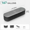 imageYITAHOME 17quot Tall 9 in 1 Large Raised Garden Bed Kit 8x2x14ft Galvanized Metal Planter Box with Gloves ampamp Safety Outdoor Above Ground Planters for Plants Vegetables Flowers Black