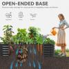imageYITAHOME 17quot Tall 9 in 1 Large Raised Garden Bed Kit 8x2x14ft Galvanized Metal Planter Box with Gloves ampamp Safety Outdoor Above Ground Planters for Plants Vegetables Flowers Black