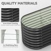 imageYITAHOME 24quot Tall 9 in 1 Large Raised Garden Bed Kit 8x4x2ft Galvanized Metal Planter Box with Gloves and Safety Rubber Outdoor Above Ground Planters for Plants Vegetables Flowers Black