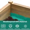imageYITAHOME 48x18x30in Raised Garden Bed Weather Resistant Poly Lumber Planter Box with Legs Elevated Garden Bed for Yard Garden Balcony  BrownBrown