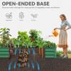 imageYITAHOME 6x3x1ft 2pcs Large Raised Garden Bed Kit Galvanized Metal Planter Box with Gloves Ground Nails Support Rod Outdoor Above Ground Planters for Plants Vegetables Flowers Green