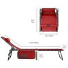imageYITAHOME Patio Lounge Chair Portable Reclining Chairse Lounge Folding Camping Cot 5 Posistion Adjustable wHead Pillow ampamp Portable Handbag for Camping Pool Beach and Patio Red