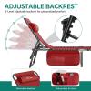 imageYITAHOME Patio Lounge Chair Portable Reclining Chairse Lounge Folding Camping Cot 5 Posistion Adjustable wHead Pillow ampamp Portable Handbag for Camping Pool Beach and Patio Red