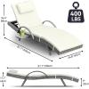 imageYITAHOME Wicker Chaise Lounge Set of 2 Outdoor PE Rattan Pool Lounge Chair with Adjustable Backrest and Removable Cushion ampamp Wheels for Poolside Deck Balcony Lawn GreyBeige