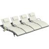 imageYITAHOME Wicker Chaise Lounge Set of 2 Outdoor PE Rattan Pool Lounge Chair with Adjustable Backrest and Removable Cushion ampamp Wheels for Poolside Deck Balcony Lawn GreyBeige