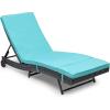 imageYITAHOME Wicker Chaise Lounge Set of 2 Outdoor PE Rattan Pool Lounge Chair with Adjustable Backrest and Removable Cushion ampamp Wheels for Poolside Deck Balcony Lawn GreyBlue