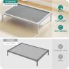 imageYITAHOME Cooling Elevated Dog Bed Chew Proof Raised Pet Cot with Aluminum Frame Breathable Textilene Mesh Enclosed Edges NonSlip Feet Durable Dog Bed for Indoors ampamp Outdoors Blue 32 InchGrey