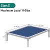 imageYITAHOME Cooling Elevated Dog Bed Chew Proof Raised Pet Cot with Aluminum Frame Breathable Textilene Mesh Enclosed Edges NonSlip Feet Durable Dog Bed for Indoors ampamp Outdoors Blue 32 InchBlue