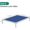 imageYITAHOME Cooling Elevated Dog Bed Chew Proof Raised Pet Cot with Aluminum Frame Breathable Textilene Mesh Enclosed Edges NonSlip Feet Durable Dog Bed for Indoors ampamp Outdoors Blue 32 InchBlue