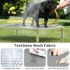 imageYITAHOME Cooling Elevated Dog Bed Chew Proof Raised Pet Cot with Aluminum Frame Breathable Textilene Mesh Enclosed Edges NonSlip Feet Durable Dog Bed for Indoors ampamp Outdoors Blue 32 InchGrey