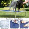 imageYITAHOME Cooling Elevated Dog Bed Chew Proof Raised Pet Cot with Aluminum Frame Breathable Textilene Mesh Enclosed Edges NonSlip Feet Durable Dog Bed for Indoors ampamp Outdoors Blue 32 InchBlue