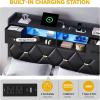 imageYITAHOME Full Size Bed Frame with 2 Storage Drawers and Storage Headboard Upholstered Platform with Charging Station and LED Light No Box Spring Needed Noise Free Easy Assembly PU Leather BlackPu Leather Black