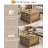 imageYITAHOE Lift Top Coffee Table with Storage 2 Drawers Square Coffee Tables for Living Room Farmhouse Coffee Table with Large Hidden Storage Compartment Rustic BrownRustic Brown