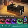 imageYITAHOME LED Coffee Table with Storage 4 Drawers Modern Coffee Tables for Living Room Wooden Rectangle Extendable Center Table with Open Shelves ampamp Sliding Tabletop 35quot 61quot for Home Office BlackBlack