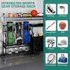 imageYITAHOME MultiFunctional Sports Organizer for Garage Golf Gear Storage Rack for 3 Bags and Clubs Ball Storage Bins with Wheels MultiLayer Sports Equipment Rack with Hooks3in1
