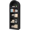 imageYITAHOME Arched Bookshelf 685quot Tall Bookcase 5Tier Arched Bookcase with Storage Open Display Rack with Adjustable Shelves for Living Room and Home Office BlackMedium with Shelves