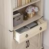 imageYITAHOME Bookcase with Drawers 71quot Tall Bookshelf with Storage ampamp Adjustable Shelves Wood Display Book Shelf Organizer with 3 File Drawers for Living Room Bedroom Home Office WhiteWalnut  Gray