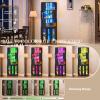 imageYITAHOME Corner Wine Cabinet with LED Lights ampamp Glass Holder Corner Bar Cabinet with Tempered Glass Door ampamp Adjustable Shelves Liquor Bar Rack Cabinet for Living Room Dining Room Kitchen BlackBlack
