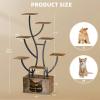 imageYITAHOME Tall Bookshelf with LED Light Artistically Designed Tree Bookshelf with Cats Litter Box 8Tier Unique Bookshelves Corner Display Shelf for Home Office Bedroom8 Tier with Cat Litter Box