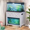 imageYITAHOME Heavy Duty 4050 Gallon Aquarium Stand with Power Outlets Cabinet for Fish Tank Accessories Storage  Metal Fish Tank Stand Suitable for Fish Tank Turtle Tank 660LBS Capacity Wash GreyWhite
