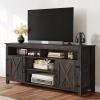 imageYITAHOME Television Stand for 65 Inch TV Farmhouse TV Stand Entertainment Center with Storage and Barn Door Media Console TV Cabinet for Living Room 59 Inches Dark Rustic OakDark Rustic Oak