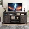 imageYITAHOME Television Stand for 65 Inch TV Farmhouse TV Stand Entertainment Center with Storage and Barn Door Media Console TV Cabinet for Living Room 59 Inches Dark Rustic OakDark Rustic Oak