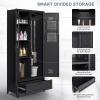imageYITAHOME 71quot Metal Garage Broom Cabinets with Adjustable Shelves Vacuum Storage Cabinet with Doors and Drawer Tool Storage Cabinet for Gym Basement Warehouse Living Room Black MetalBlack