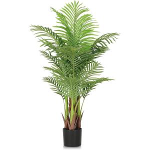 imageYITAHOME 492quot Artificial Tree Artificial Plants Scattered Tail Sunflower Faux Tree Plant in Cement Pot Greenery Potted Plan for Indoor Outdoor Office Home Porch Decor Green