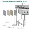 imageYITAHOME 60inch 3 Compartment Commercial Bar Sink with Drainboards NSF HeavyDuty Stainless Steel Freestanding Prep Utility Sink for Restaurant Kitchen1Compartment Sink