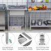 imageYITAHOME 60inch 3 Compartment Commercial Bar Sink with Drainboards NSF HeavyDuty Stainless Steel Freestanding Prep Utility Sink for Restaurant Kitchen1Compartment Sink