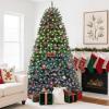 imageYITAHOME 6FT Prelit Christmas Tree with RGB Lights ampamp Remote Artificial Hinged Color Changing Christmas Tree with 300 MultiColor Lights ampamp 3 Timers for Home Office Party DecorationGreen With Rgb Lights