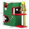 imageYITAHOME Christmas 2Tier Cat House Indoor Cat Cave Bed Playhouse Covered Cat Beds ampamp Furniture with Scratch Pad and Hideaway CaveChristmas Cute Modern Cat Condo Furniture for Multi Small Cats