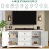 imageYITAHOME TV Stand for 65 Inch TVs 314quot Tall Entertainment Center with Storage Cabinets and Drawers Media TV Console with Barn Doors for Living Room WhiteWhite