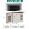 imageYITAHOME TV Stand for 65 Inch TVs 314quot Tall Entertainment Center with Storage Cabinets and Drawers Media TV Console with Barn Doors for Living Room WhiteAntique White